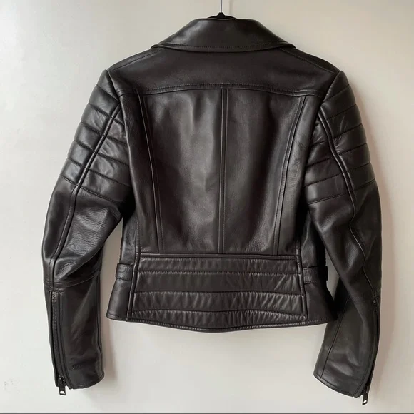 Burberry Prorsum Leather Moto Jacket Black - Picture 4 of 7